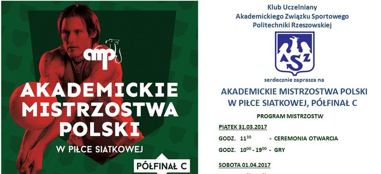 Zapraszamy na Akademickie Mistrzostwa Polski w Piłce Siatkowej